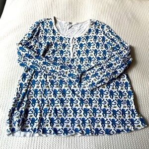 Roller Rabbit Blue monkey PJs.